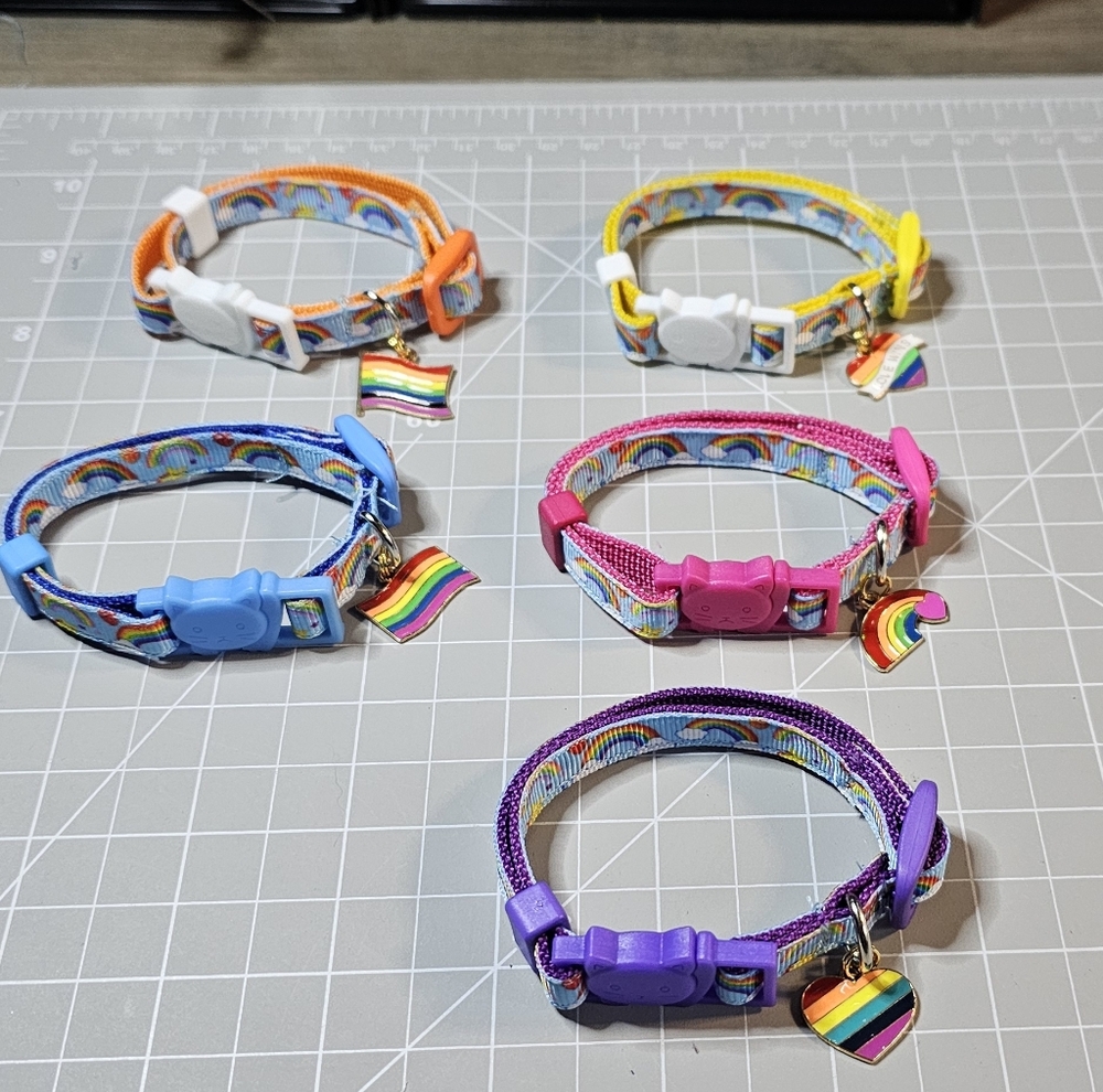 Rainbow/Pride Cat Collars
